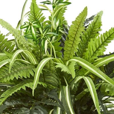 23" X 22" Artificial Fern Plant In Terracotta Planter - Nearly Natural 3 23" X 22" Artificial Fern Plant In Terracotta Planter - Nearly Natural