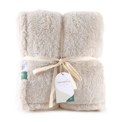 50"x60" 300 Recycled Fluffie Throw Blanket Light Brown - Berkshire Blanket & Home Co. 3 50"x60" 300 Recycled Fluffie Throw Blanket Light Brown - Berkshire Blanket & Home Co.