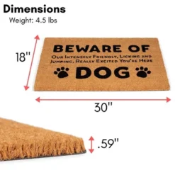 BirdRock Home Beware Of Dog Coir Front Door & Entry Doormat - 18" X 30" -Finest Home Decoration GUEST 94f366bc 6498 4343 921d 0a184b83eb42