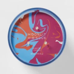 28oz Glass Moonlit Hibiscus Candle Light Blue - Opalhouse™ -Finest Home Decoration GUEST 9562dc6d 4e42 481c 91d9 1f68f9f8ac72