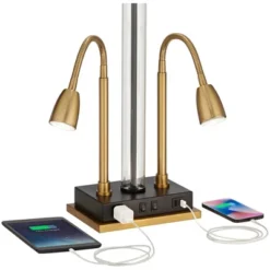 Possini Euro Design Griffin Modern Gooseneck Desk Lamp 31" Tall Gold With USB Charging Port Black Metal Rectangular Shade For Bedroom Living Room Kids 12 Possini Euro Design Griffin Modern Gooseneck Desk Lamp 31" Tall Gold With USB Charging Port Black Metal Rectangular Shade For Bedroom Living Room Kids -Finest Home Decoration GUEST 9701dbd7 4bfa 42c4 bb69 c1f971156076