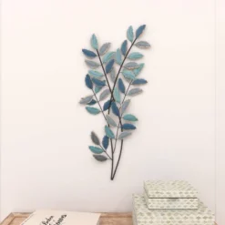 Metal Leaf Wall Decor With Gold Accent Blue - Olivia & May -Finest Home Decoration GUEST 9721ab20 2576 4d6c 9a90 0633904cee5f