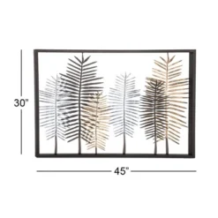 Modern Metal Leaf Wall Decor With Black Frame Black - Olivia & May -Finest Home Decoration GUEST 97738743 5d0c 4803 8510 fca136076e82