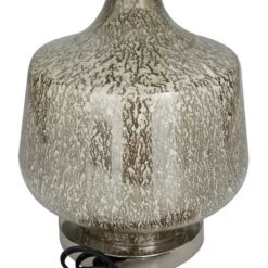 Linen Table Lamp With Faux Mercury Glass Finish Silver - Olivia & May -Finest Home Decoration GUEST 984bb99c 7131 483e bedd 8dcdcae5851d