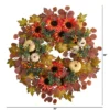Nearly Natural 30” Fall Acorn, Sunflower, Berries And Autumn Foliage Artificial Wreath -Finest Home Decoration GUEST 98ab8182 fefb 44da b907 b57705def0f5