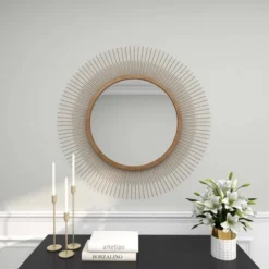 36" Metal Starburst Wall Mirror Gold - Olivia & May -Finest Home Decoration GUEST 9ae5b977 6aaf 4ce5 aa48 5f1230008eb9