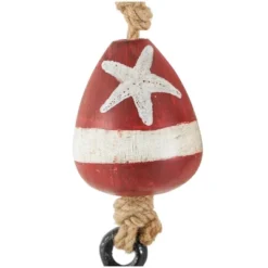 Set Of 3 Wood Buoy Wall Decors With Jute Rope And Metal Hook Red - Olivia & May -Finest Home Decoration GUEST 9c43250e a79f 4740 a317 c0f8855f4b86