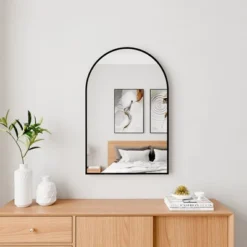 Alani Contemporary 36*24 Arched Wall Mirror,Arch-shaped Wall Mirror With Aluminum Alloy Frame- The Pop Home -Finest Home Decoration GUEST 9c7f52ba 2960 4f31 8fe6 3008fcefcb97