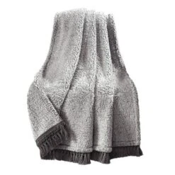 50"x60" Faux Shearling With Tassel And Fringe Throw Blanket - Lush Décor 15 50"x60" Faux Shearling With Tassel And Fringe Throw Blanket - Lush Décor -Finest Home Decoration GUEST 9e1da4b4 91ea 4855 911a 567403a2861d