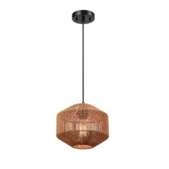 Lotus 1-Light Pendant Lighting With Natural Twine Shade - Globe Electric -Finest Home Decoration GUEST 9e6475aa 9b2f 41d3 bba0 93d2a2943041