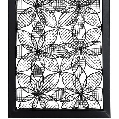 Kaleido Open Work Metal Flower Box Black - StyleCraft 4 Kaleido Open Work Metal Flower Box Black - StyleCraft - Image 2