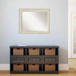 33" X 27" Regal Birch Framed Wall Mirror Cream - Amanti Art -Finest Home Decoration GUEST 9f5bd8a5 f6f0 47ee bde1 ff3a596c4b9b