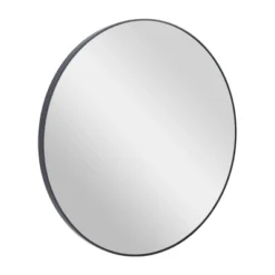 Wood Round Shaped Wall Mirror With Thin Minimalistic Frame - Olivia & May -Finest Home Decoration GUEST 9f870106 f892 442d 89d5 eb68b4f406ae