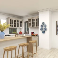 Metal Plate Wall Decor With Embossed Details Blue - Olivia & May -Finest Home Decoration GUEST a0fb7875 b52c 4838 9f2e ff09a101b416