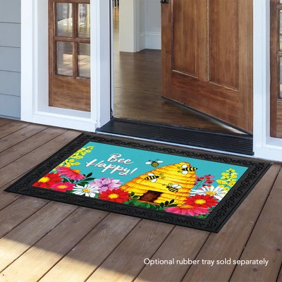 Bee Happy Hive Spring Doormat Beehive Indoor Outdoor 30" X 18" Briarwood Lane 4 Bee Happy Hive Spring Doormat Beehive Indoor Outdoor 30" X 18" Briarwood Lane - Image 2