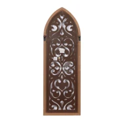 Metal Abstract Carved Design Wall Decor With Arched Frame Brown - Olivia & May 23 Metal Abstract Carved Design Wall Decor With Arched Frame Brown - Olivia & May -Finest Home Decoration GUEST a1573ae6 7650 4436 9f92 501a86de5b1b