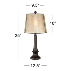 Franklin Iron Works Naomi Industrial Rustic Table Lamp 25" High Bronze With USB Charging Port Mica Shade For Bedroom Living Room Bedside Office Desk 13 Franklin Iron Works Naomi Industrial Rustic Table Lamp 25" High Bronze With USB Charging Port Mica Shade For Bedroom Living Room Bedside Office Desk -Finest Home Decoration GUEST a2443163 f56e 4db7 8a07 043e03776c2a