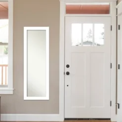 18" X 52" Wedge Framed On The Door Mirror White - Amanti Art 16 18" X 52" Wedge Framed On The Door Mirror White - Amanti Art -Finest Home Decoration GUEST a2785051 20a7 4f26 a098 708d8ca28e0b