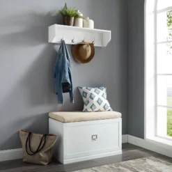 Harper Entryway Shelf White - Crosley -Finest Home Decoration GUEST a33efebb 141b 4dab 8e9c 98de1c1ddf37
