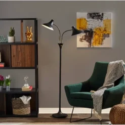 Ascot Floor Lamp Black - Adesso -Finest Home Decoration GUEST a4293ae3 8685 4b85 a337 36b759504aa2