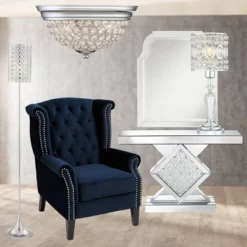 Possini Euro Design Faith Modern Ceiling Light Flush Mount Fixtures 11" Wide Set Of 2 Chrome 2-Light Crystal For Bedroom Kitchen Living Room Hallway -Finest Home Decoration GUEST a4905e02 2116 4c7b b077 1b4e62f92e0b