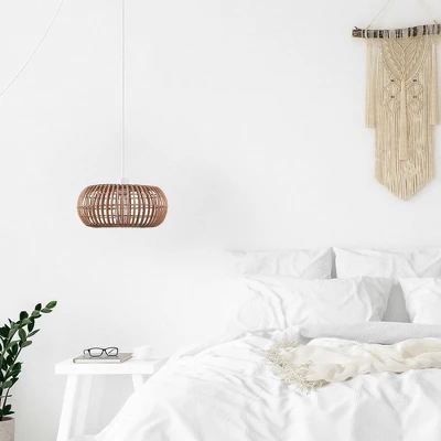 Fitz 1-Light Plug-In Or Hardwire Rattan Shade Pendant Lighting - Globe Electric 6 Fitz 1-Light Plug-In Or Hardwire Rattan Shade Pendant Lighting - Globe Electric - Image 4