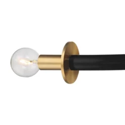 Possini Euro Design Alturus Modern Ceiling Light Semi Flush Mount Fixture 34" Wide Gloss Black Warm Brass 8-Light For Bedroom Living Room Hallway Home -Finest Home Decoration GUEST a529eb89 bf58 4460 8084 d6052005181a