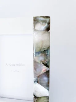 Grey Mother Of Pearl White Marble Picture Frame, 4x6 - Anaya -Finest Home Decoration GUEST a5838f48 271f 4a72 8473 12d7deed3ca6