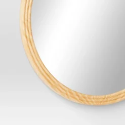 28" Round Fluted Circle Wall Mirror Natural - Threshold™ -Finest Home Decoration GUEST a743603a 483e 46d3 8792 42b3e39f0c24