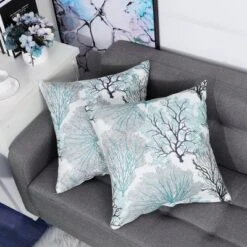 PiccoCasa Throw Pillow Covers Cases Modern Coral Coastal Beach House Linen Cushion Cover For Couch Sofa -Finest Home Decoration GUEST a82a04d1 d48c 4e5a b95d bd8038232dd1