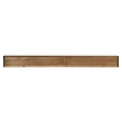 Modern Ember Autumn Wood Fireplace Mantel Shelf With Angled Corner Accents 8 Modern Ember Autumn Wood Fireplace Mantel Shelf With Angled Corner Accents - Image 6