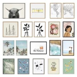 (Set Of 2) 23" X 33" Sylvie Forest On A Foggy Day Black And White Framed Canvas Natural - Kate & Laurel All Things Decor -Finest Home Decoration GUEST a8c7ae91 79ee 412c 80e8 963bb65f8b92 1