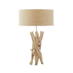Rustic Wood Table Lamp Beige - Olivia & May -Finest Home Decoration GUEST a918490c dc9b 46f6 9bba f9bb28ea35ba