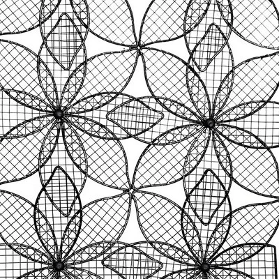 Kaleido Open Work Metal Flower Box Black - StyleCraft 3 Kaleido Open Work Metal Flower Box Black - StyleCraft