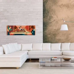 12" X 36" Last Supper By Reyna Noriega Unframed Wall Canvas - ICanvas