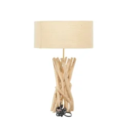 Rustic Wood Table Lamp Beige - Olivia & May -Finest Home Decoration GUEST aba338a3 1210 4bea aba8 2cd0083140a2