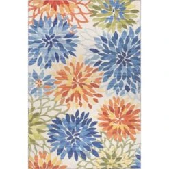 NuLOOM Rosana Floral Machine Washable Indoor/Outdoor Area Rug -Finest Home Decoration GUEST abbf09d1 e7a8 407a 8433 758c4e4dd517