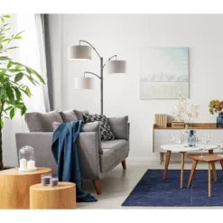 Cabo Arc Lamp Brushed Steel - Adesso -Finest Home Decoration GUEST ac3116a3 b10a 4181 bb24 24090f6788bc