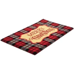 Northlight Red And Black Plaid "Merry Christmas" Rectangular Doormat 18" X 30" -Finest Home Decoration GUEST ac9774da 7cfe 43f8 9c00 1983e03c2307