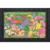 Briarwood Lane Bunny Friends Easter Doormat Spring Floral Bunnies Indoor Outdoor 30" X 18"