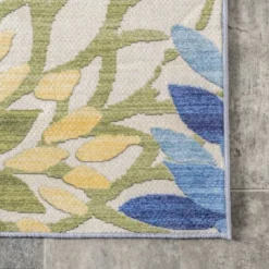 NuLOOM Rosana Floral Machine Washable Indoor/Outdoor Area Rug -Finest Home Decoration GUEST aeabc38f 636f 4056 b49a ddaa96882ea7