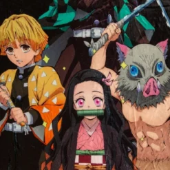 Surreal Entertainment Demon Slayer Group 45 X 60 Inch Fleece Throw Blanket