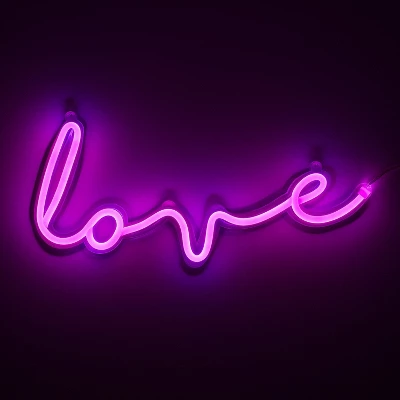 Amped Co 16" X 7” LED Neon Light Indoor Wall Sign With Line Switch, Magenta 3 Amped Co 16" X 7” LED Neon Light Indoor Wall Sign With Line Switch, Magenta