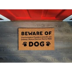 BirdRock Home Beware Of Dog Coir Front Door & Entry Doormat - 18" X 30" -Finest Home Decoration GUEST b08be05e 6e02 4829 bfe4 20eec14ffe46
