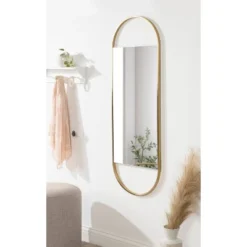 16" X 48" Nobles Framed Capsule Decorative Wall Mirror Gold - Kate & Laurel All Things Decor 10 16" X 48" Nobles Framed Capsule Decorative Wall Mirror Gold - Kate & Laurel All Things Decor -Finest Home Decoration GUEST b10f7a13 8b27 4ca9 8a76 bc78fe755323
