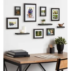 10pc Bordeaux Frame Box Set Dark Black - Kate & Laurel All Things Decor -Finest Home Decoration GUEST b1f9a9ab 824f 4b52 9b9a 5a0695710be3