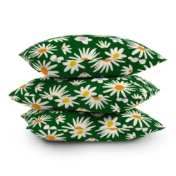 16"x16" Lane And Lucia Rainbow Vintage Daisies Square Throw Pillow Green - Deny Designs -Finest Home Decoration GUEST b1fc674e 39b7 45e9 b9ec 4afd97dc2da5