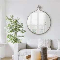 30" X 37" Yitro Metal Framed Wall Mirror Gray - Kate & Laurel All Things Decor 11 30" X 37" Yitro Metal Framed Wall Mirror Gray - Kate & Laurel All Things Decor -Finest Home Decoration GUEST b3256131 bde8 4781 9dfc 14df7a23e795