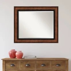 35" X 29" Beveled Vogue Bronze Wall Mirror - Amanti Art -Finest Home Decoration GUEST b38c2204 0898 485d 9dc3 23e326035f1e