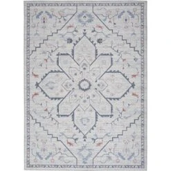Nicole Curtis Machine Washable Series 1 Farmhouse Medallion Indoor Rug -Finest Home Decoration GUEST b42342d4 f484 4123 8c24 6cdc279cd00e